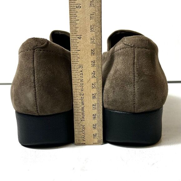 Clarks Artisan Women's 11 M Brown Suede Wedge Comfort Casual Slip On Loafer Shoe - Picture 7 of 10